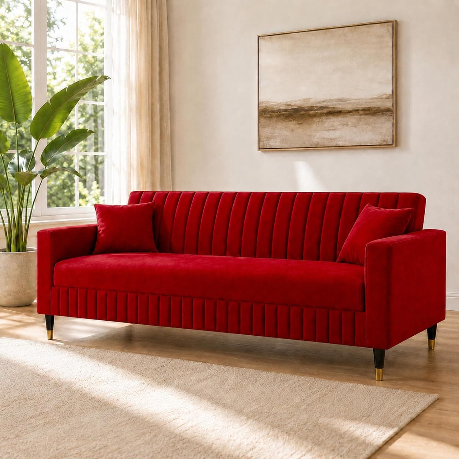 Velora 3-Seater Premium Velvet Sofa